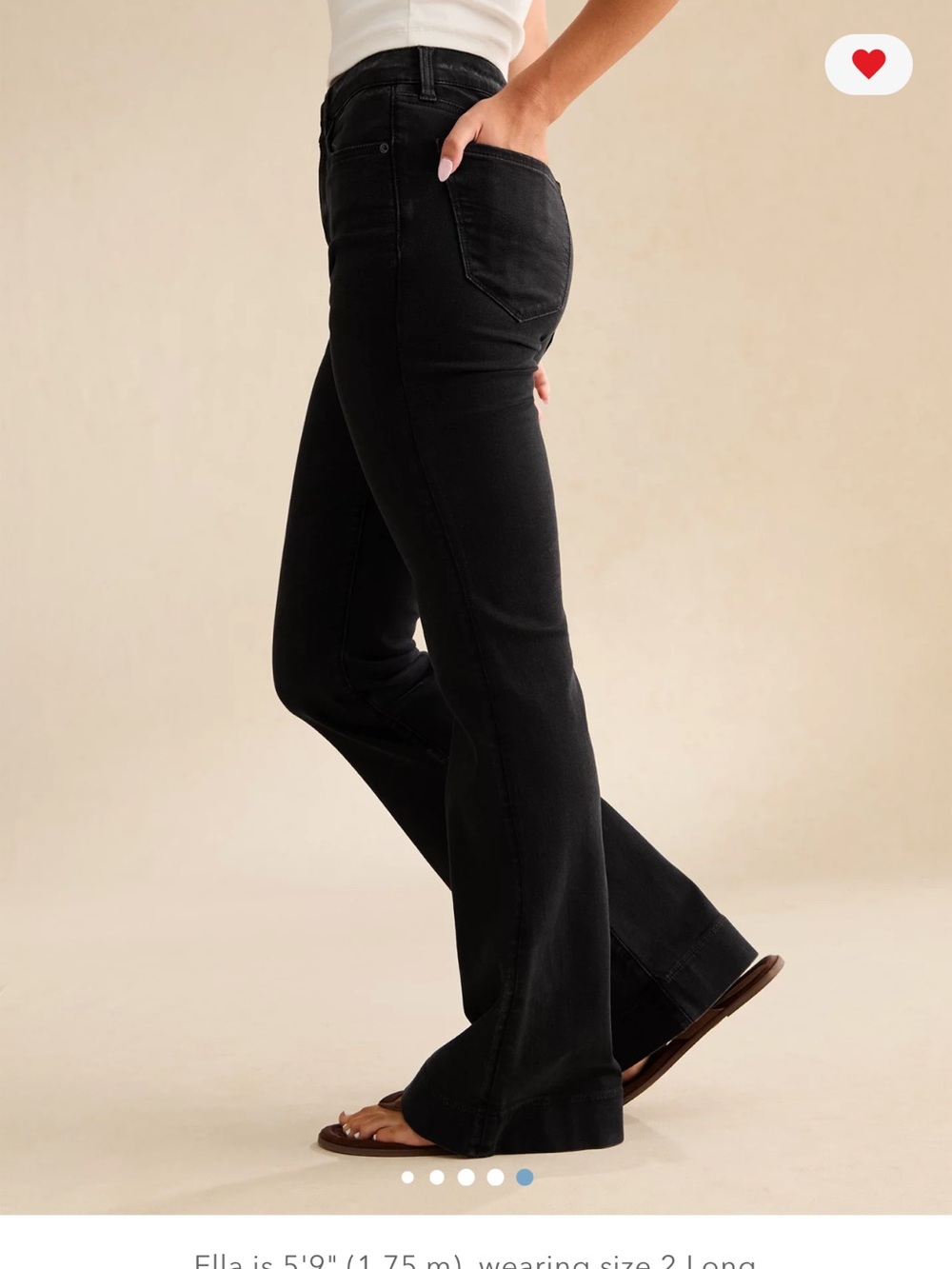 AE Super High-Waisted Flare Jean Black - Picture 3 of 7